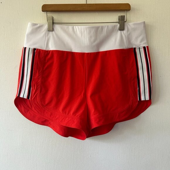 Athleta Pants - Athleta Ascender Shorts Womens Size 12 Stretch Breathable Lightweight Orange Red